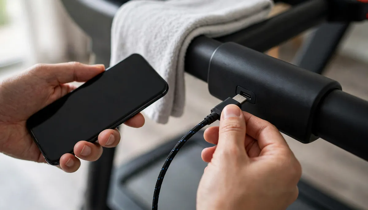 Brancher son téléphone sur tapis de course