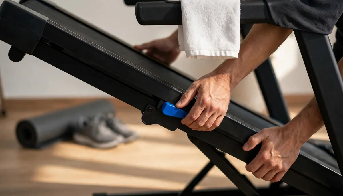 Comment plier un tapis de course
