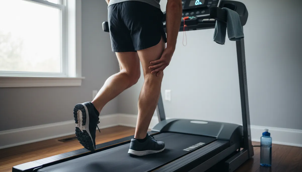 Douleur au mollet sur tapis de course, causes et solutions