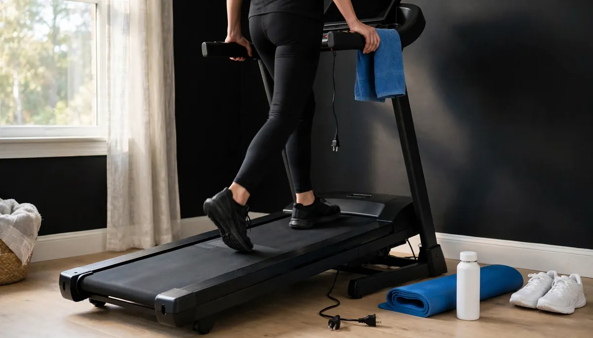Marche sur tapis de course éteint